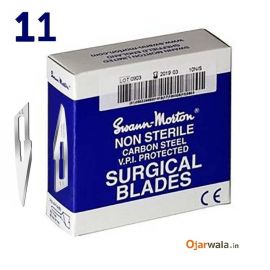 SURGICAL BLADE CARBON STEEL SCALPEL BLADES No-11 FOR INDUSTRIAL USE (25 Pcs)