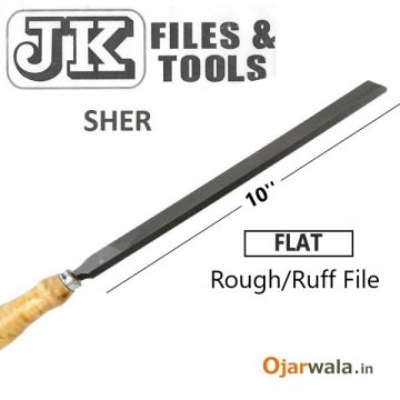 10'' JK FLAT SHER FILE(ROUGH)WITH WOODEN HANDLE
